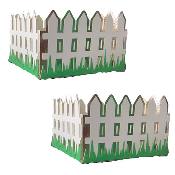Pinfliers Centerpiece Paper Fence Box for Theme Birthday Party Decoration